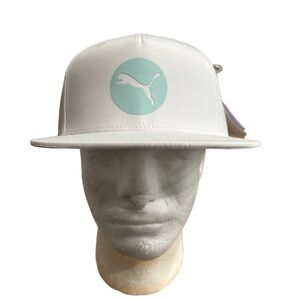 Puma White Cap with Mint Logo
